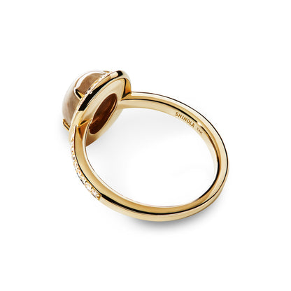 Shinola Diamond Pave Petoskey Oval Ring | Shinola