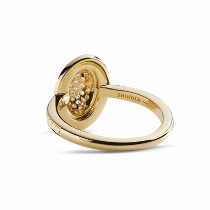 Shinola Diamond Pave Oval Ring | Shinola
