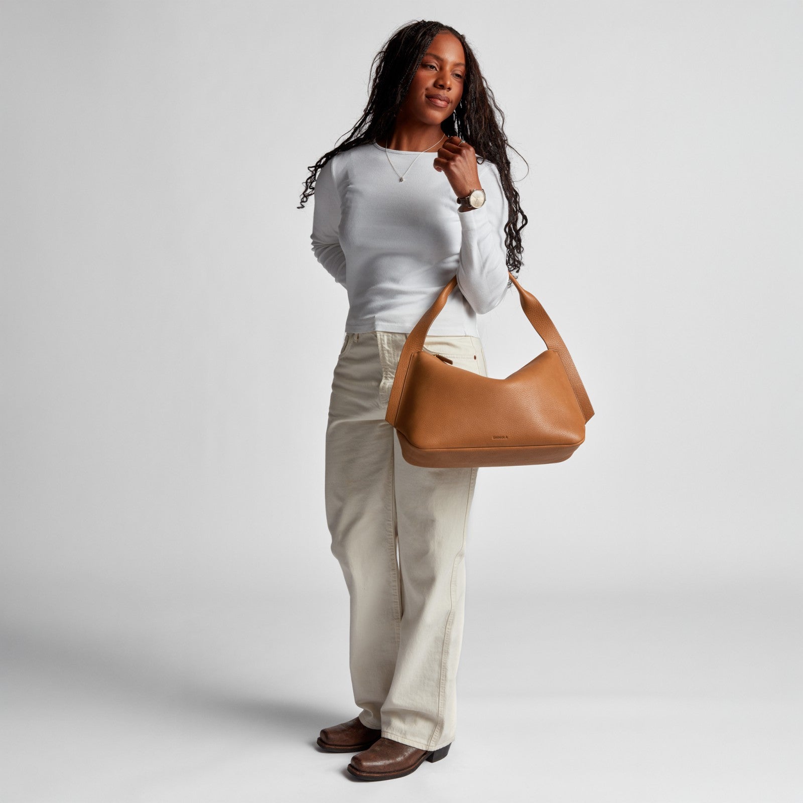 Shinola Medium Derby Shoulder Bag - Tan