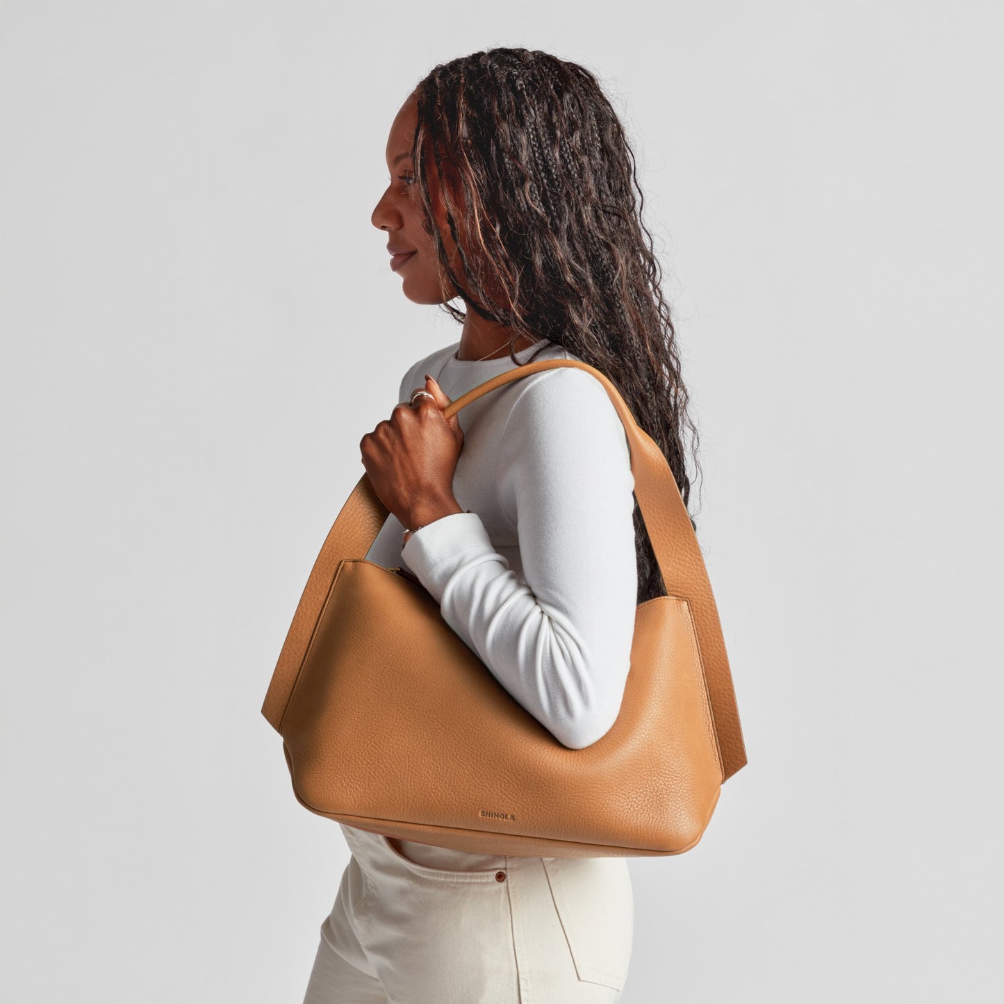 Shinola Medium Derby Shoulder Bag - Tan