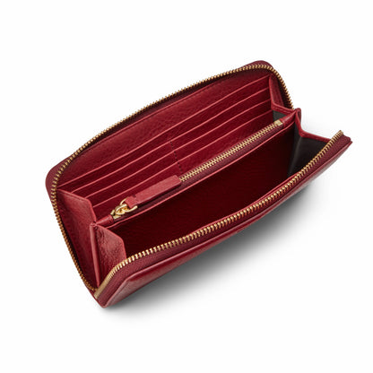 Shinola Continental Zip Wallet - Ruby