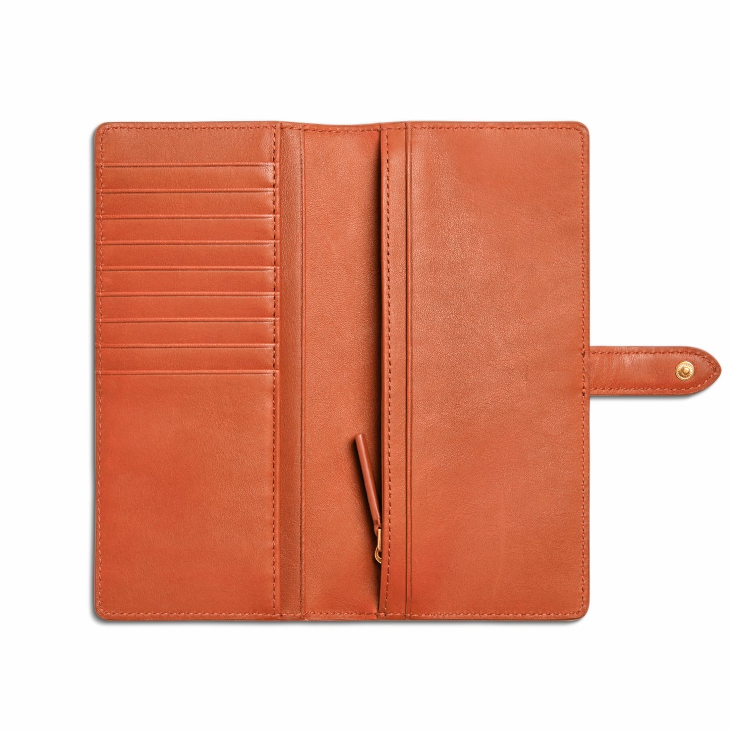 Shinola Continental Snap Wallet - Rust