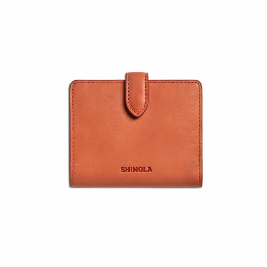Shinola Small Snap Wallet - Rust