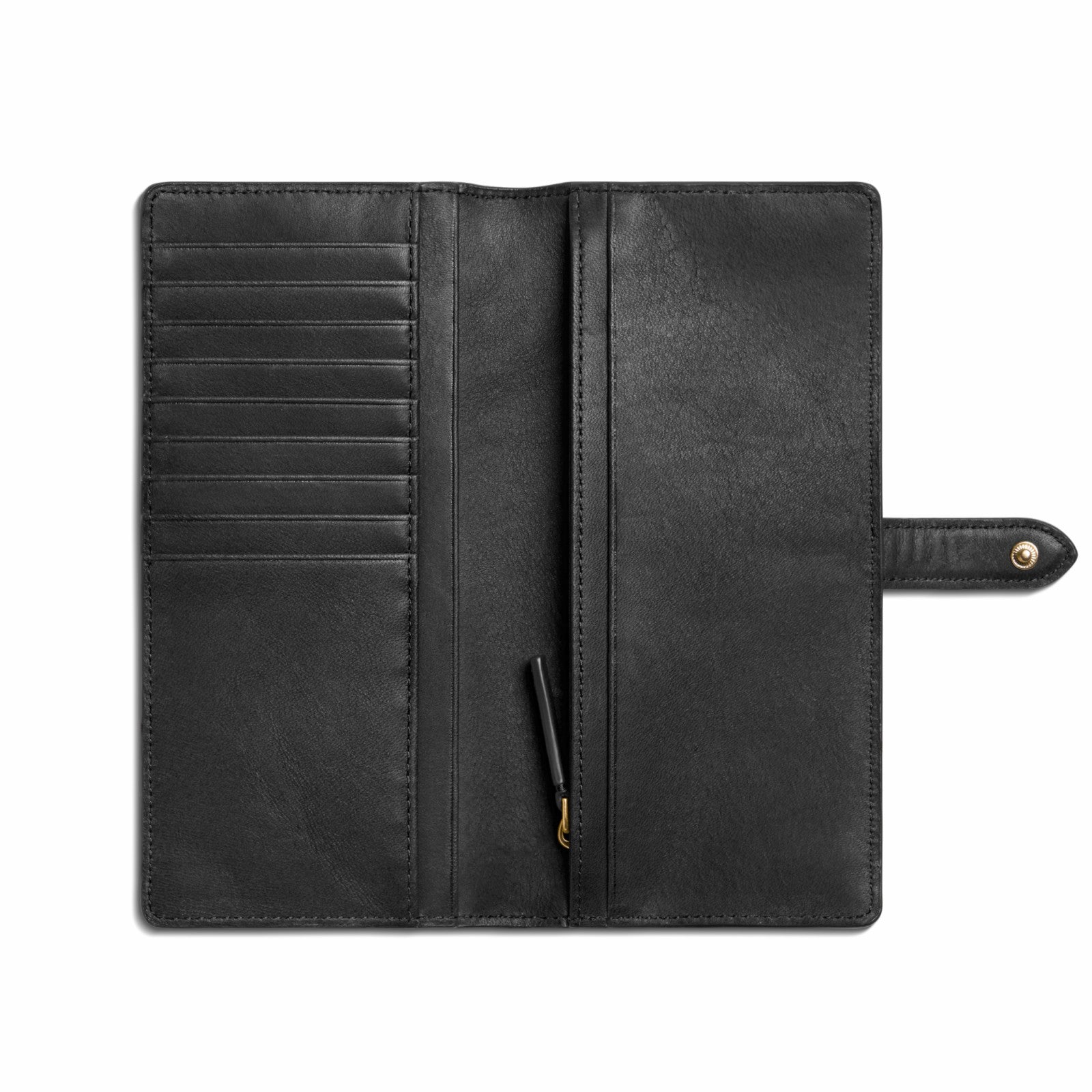 Shinola Continental Snap Wallet - Black
