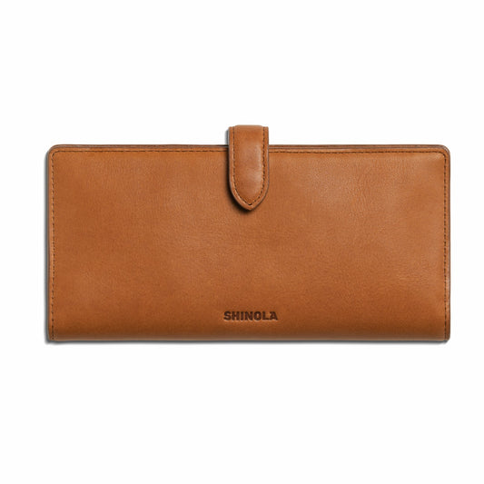 Shinola Continental Snap Wallet - Tan