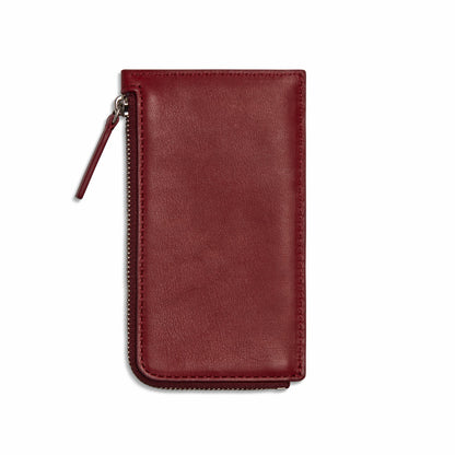 Shinola Zip Around Card Case - Ruby
