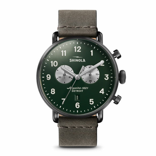 Shinola Canfield Chronograph Watch - Pine