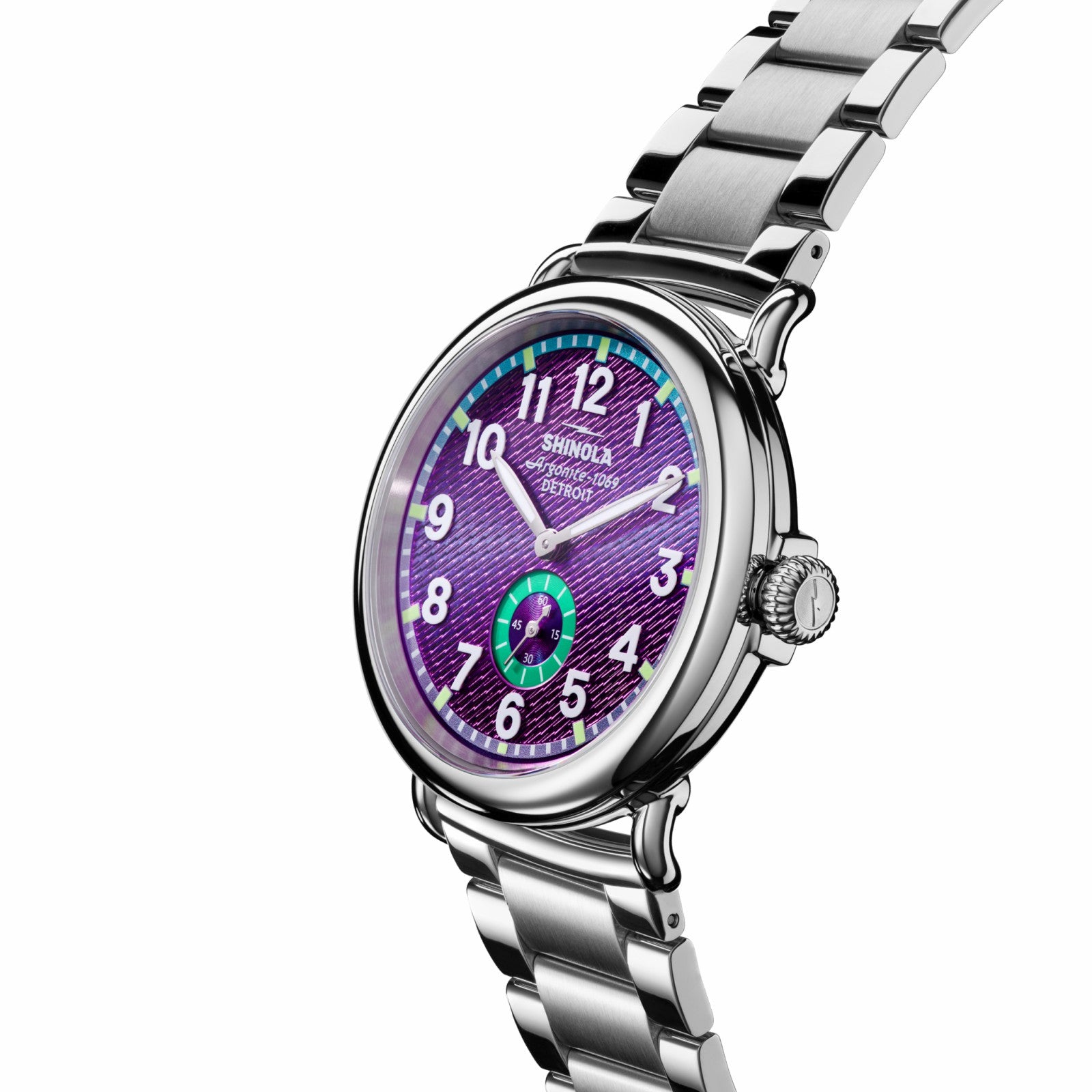 Shinola Runwell Watch - Silicon Purple Subsecond