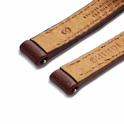 Shinola 8mm Merlot Leather Watch Strap - Merlot