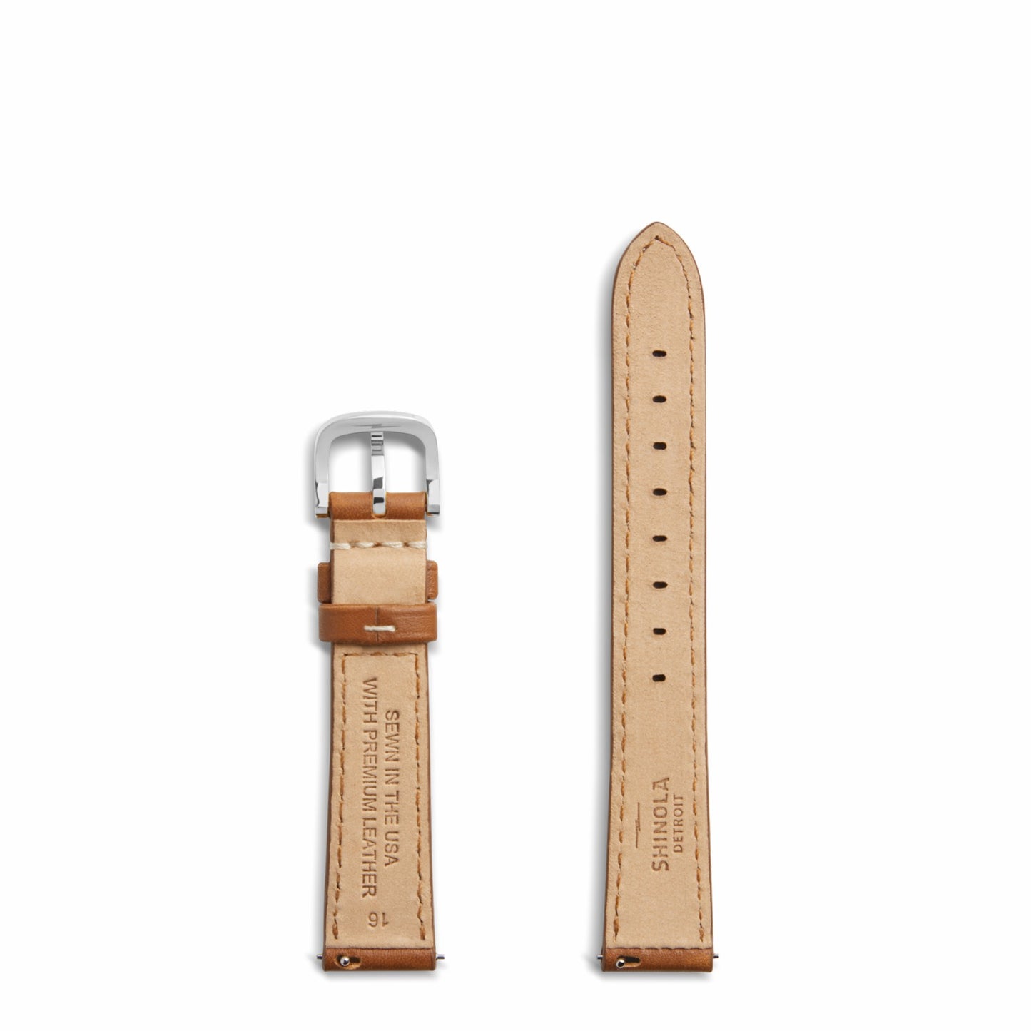 Shinola 16mm Leather Watch Strap - Tan