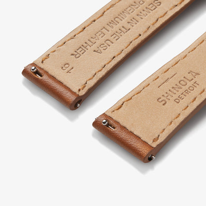 Shinola 16mm Leather Watch Strap - Tan