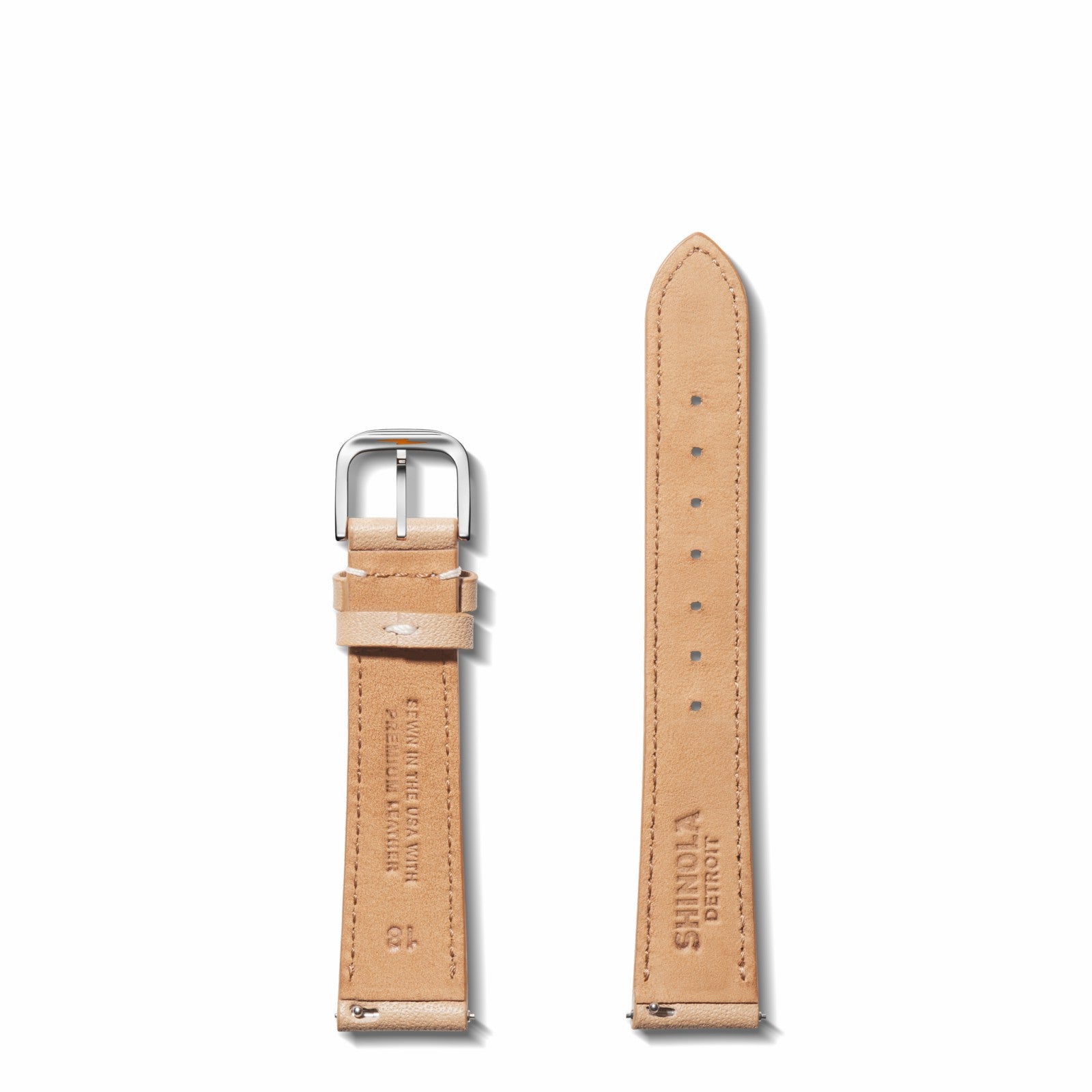 Shinola 18mm Natural Leather Watch Strap | Shinola