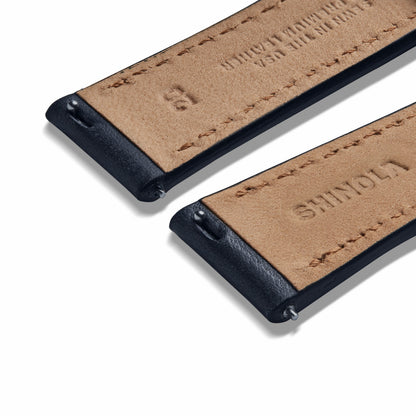 Shinola 20mm Navy Leather Watch Strap | Shinola