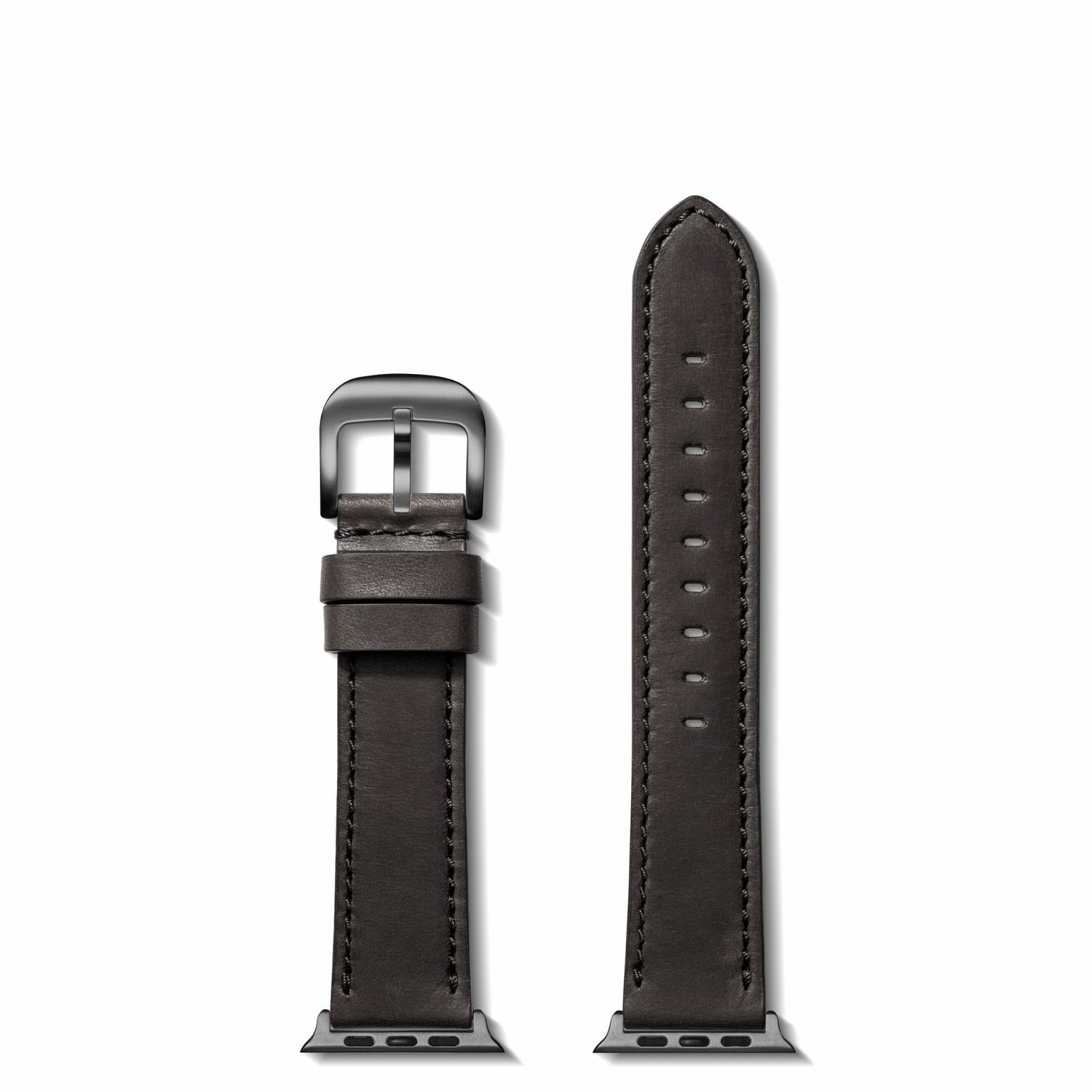 Shinola 20mm Black Leather Apple Watch Strap - Black