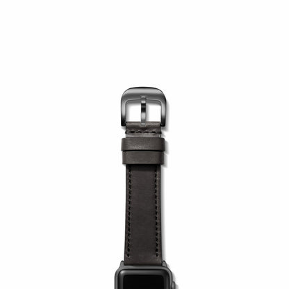 Shinola 20mm Black Leather Apple Watch Strap - Black