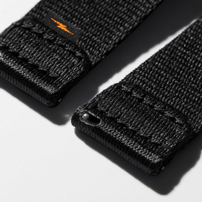 Shinola 20mm Black Split Nylon Apple Watch Strap - Black