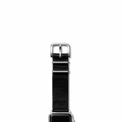 Shinola 20mm Black Split Nylon Apple Watch Strap - Black