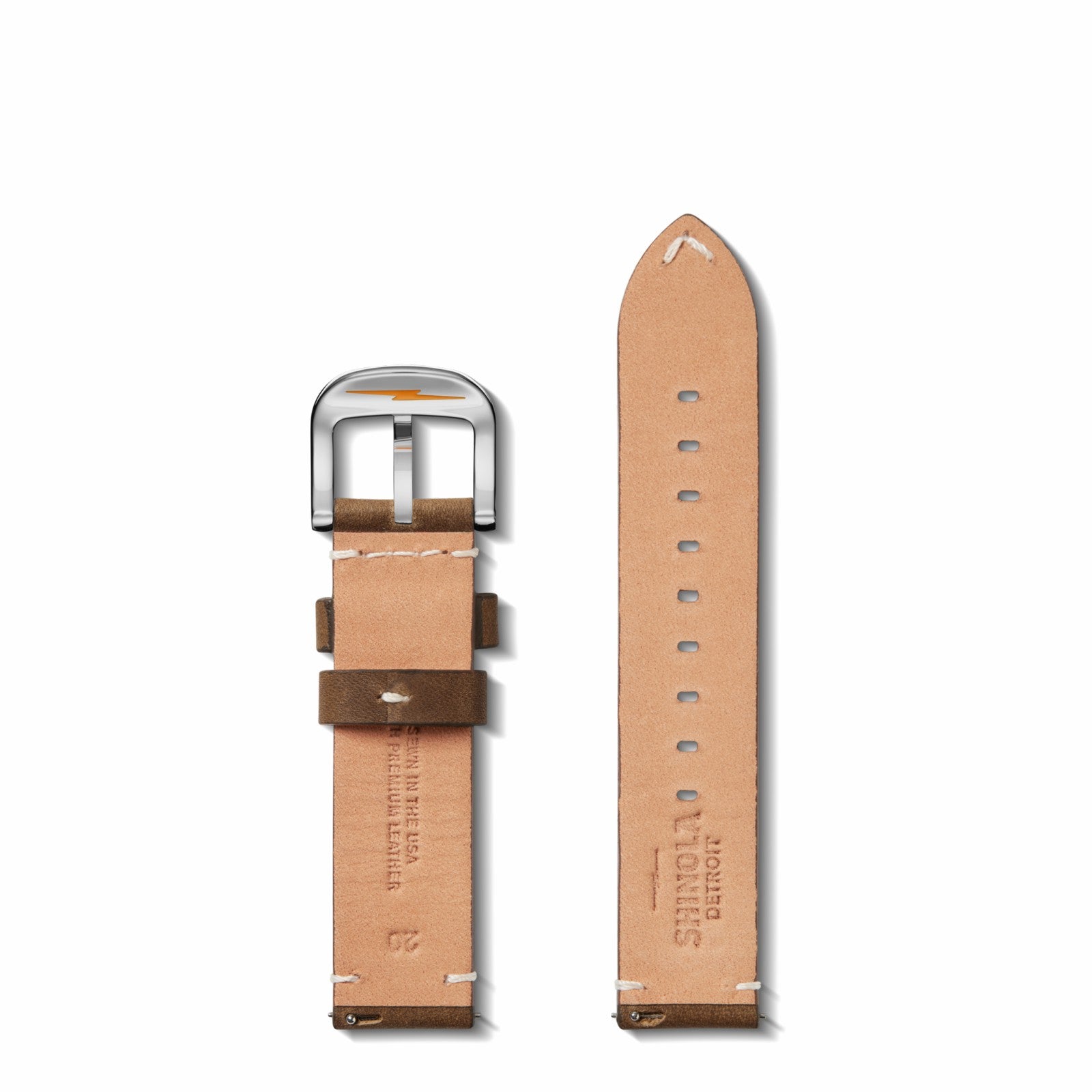 Shinola 20mm British Tan Leather Watch Strap | Shinola
