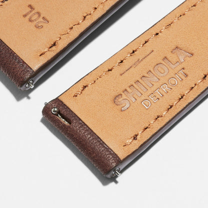 Shinola 20mm Cattail Leather Watch Strap (XL) | Shinola