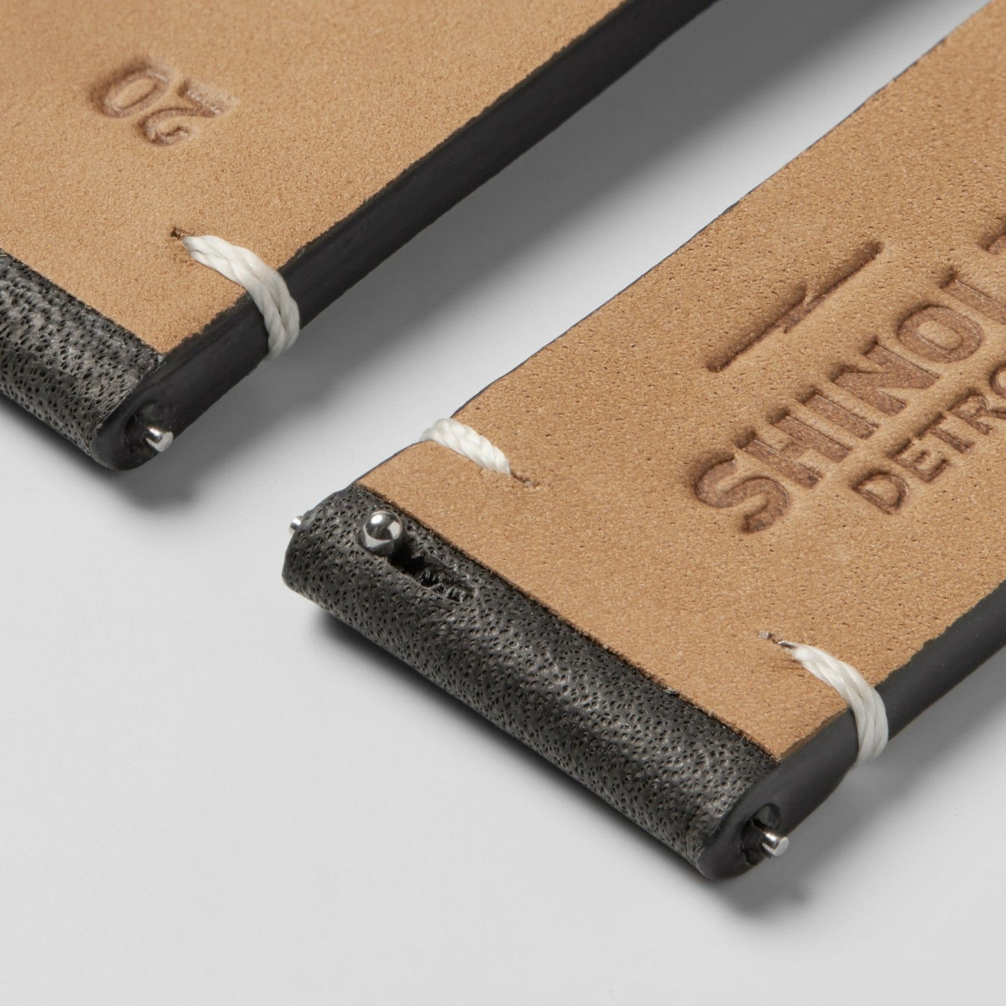 Shinola 20mm Black Leather Watch Strap | Shinola