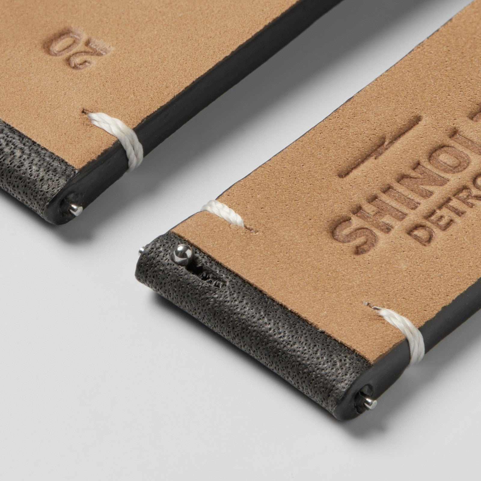 Shinola 20mm Black Leather Watch Strap | Shinola