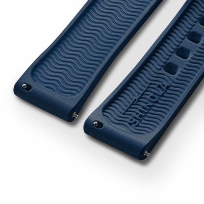 Shinola 20mm Midnight Blue Rubber Watch Strap | Shinola