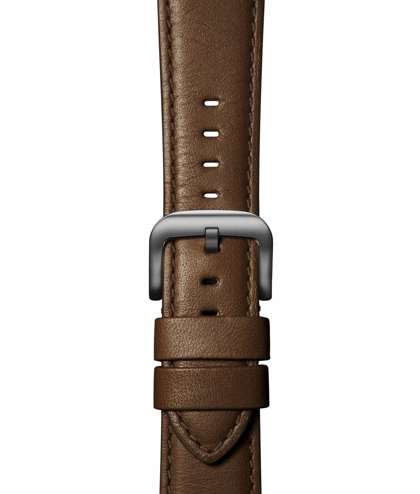 Shinola 20mm Dark Nut Brown Leather Apple Watch Strap - Dark Nut Brown