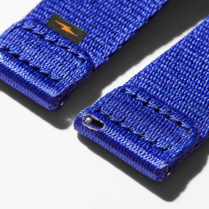 Shinola 20mm Cobalt Blue Split Nylon Apple Watch Strap - Cobalt