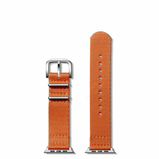 Shinola 20mm Orange Split Nylon Apple Watch Strap - Orange