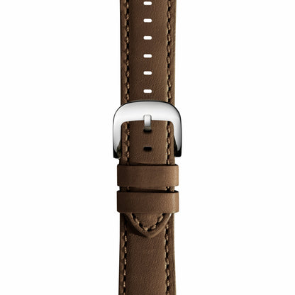 Shinola 20mm Dark Nut Brown Leather Watch Strap | Shinola