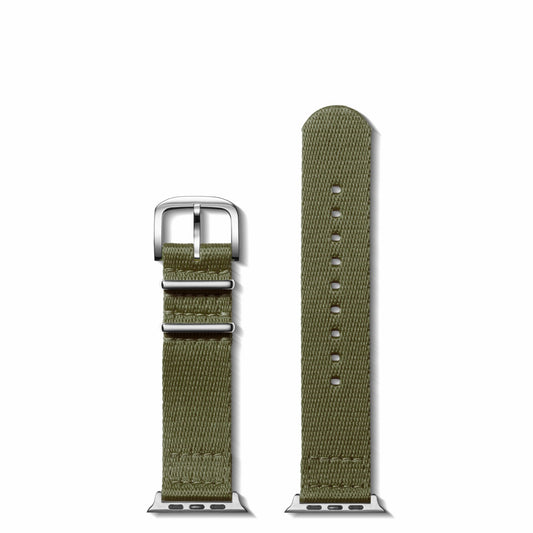 Shinola 20mm Khaki Split Nylon Apple Watch Strap - Khaki