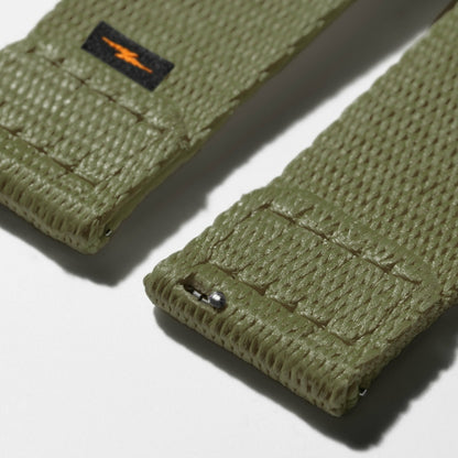 Shinola 20mm Khaki Split Nylon Apple Watch Strap - Khaki