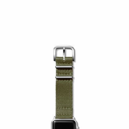 Shinola 20mm Khaki Split Nylon Apple Watch Strap - Khaki