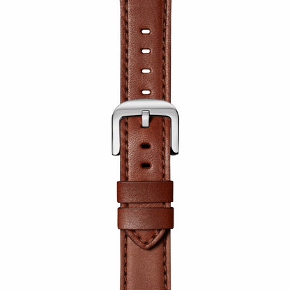 Shinola 22mm Dark Cognac Leather Watch Strap | Shinola