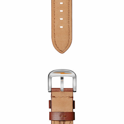Shinola 22mm Dark Cognac Leather Watch Strap | Shinola