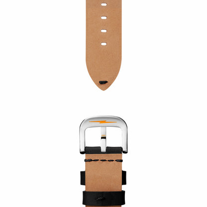 Shinola 24mm Black Leather Watch Strap - Black