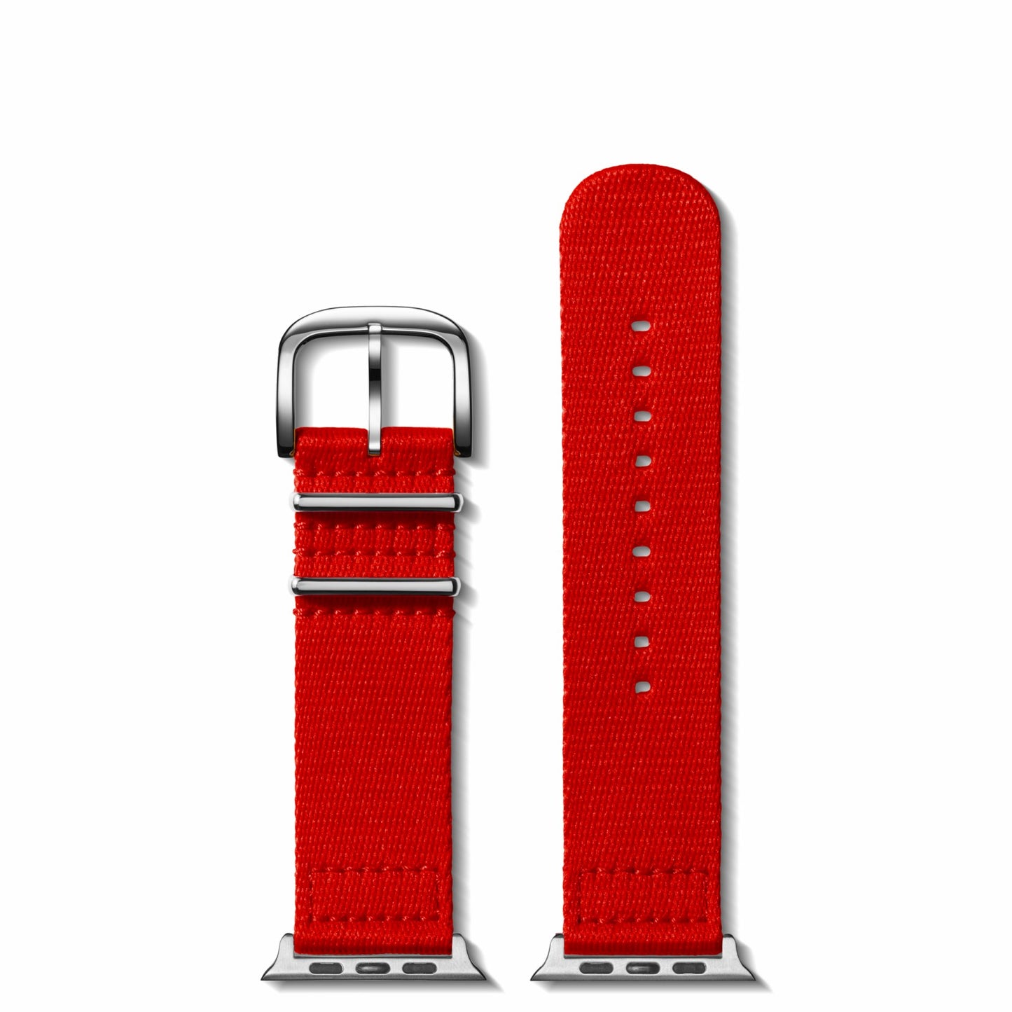Shinola 24mm Red Split Nylon Apple Watch Strap - Red
