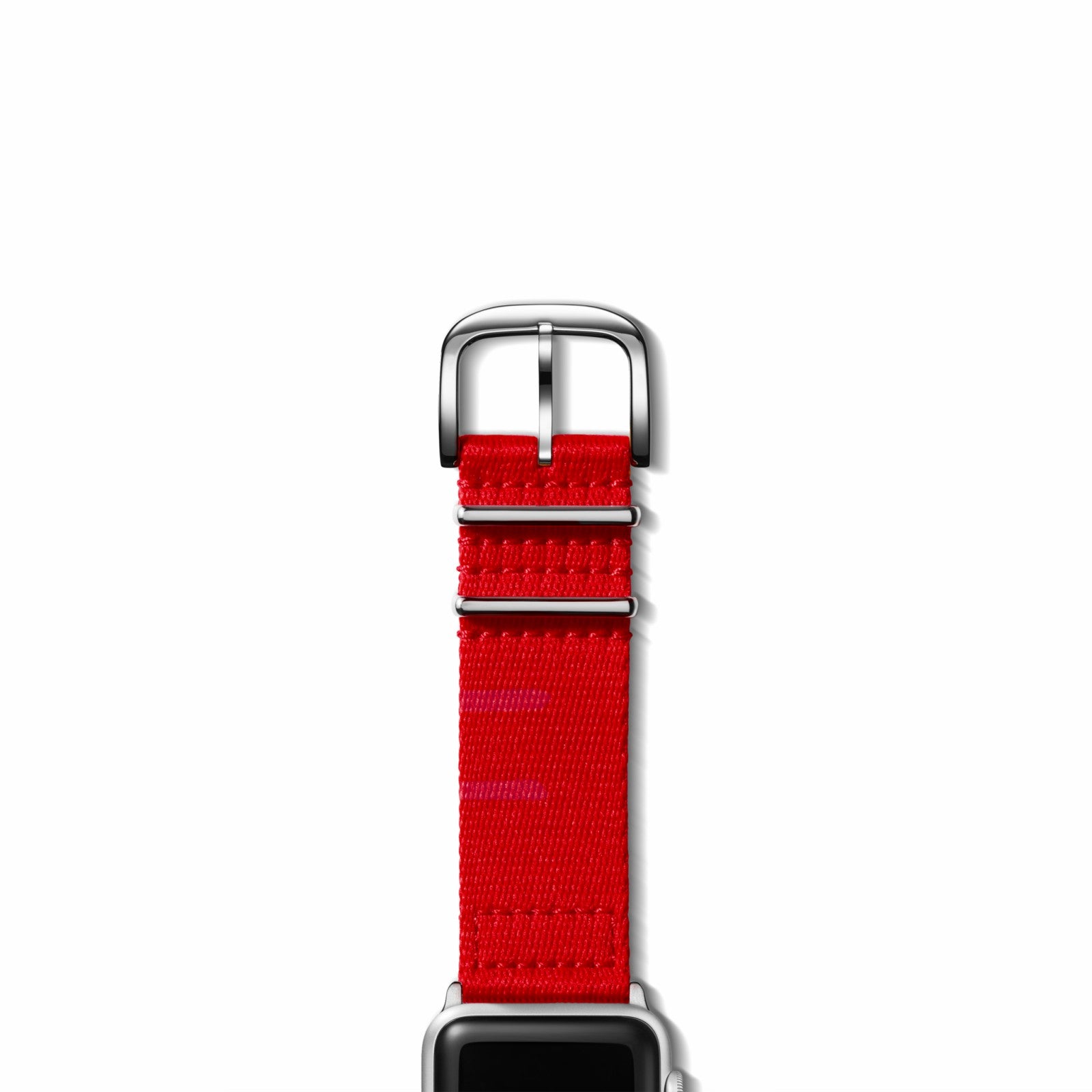 Shinola 24mm Red Split Nylon Apple Watch Strap - Red