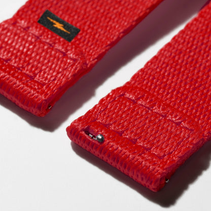 Shinola 24mm Red Split Nylon Apple Watch Strap - Red