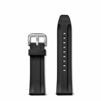 Shinola 24mm Black Rubber Watch Strap | Shinola