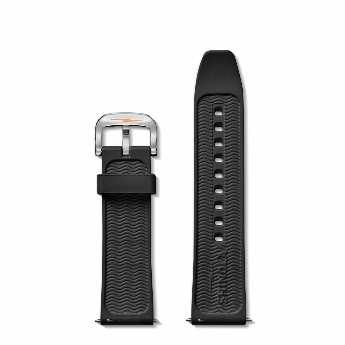 Shinola 24mm Black Rubber Watch Strap | Shinola