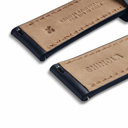 Shinola 24mm Navy Leather Watch Strap | Shinola