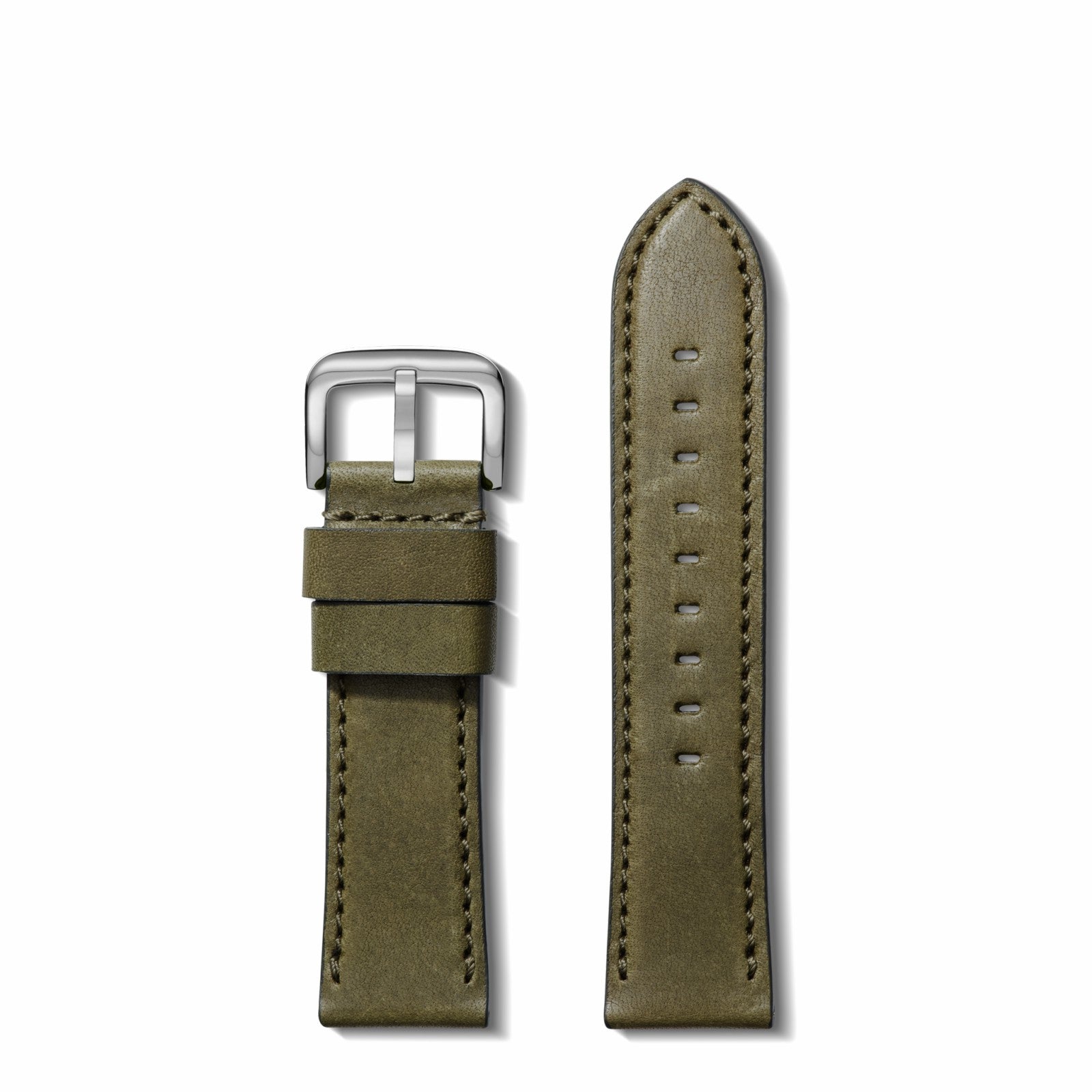 Shinola 24mm Olive Leather Watch Strap | Shinola