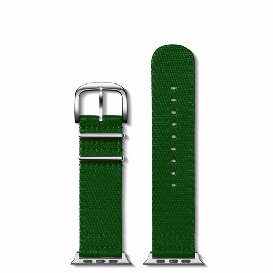 Shinola 24mm Green Split Nylon Apple Watch Strap - Green
