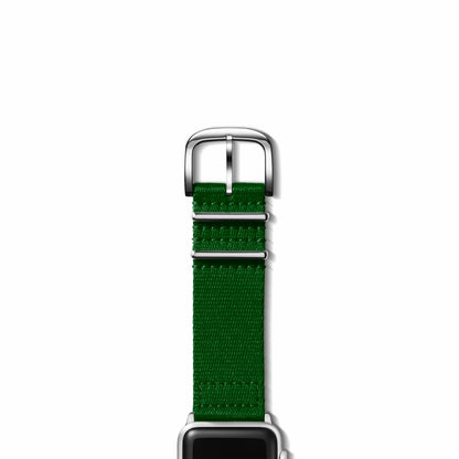 Shinola 24mm Green Split Nylon Apple Watch Strap - Green