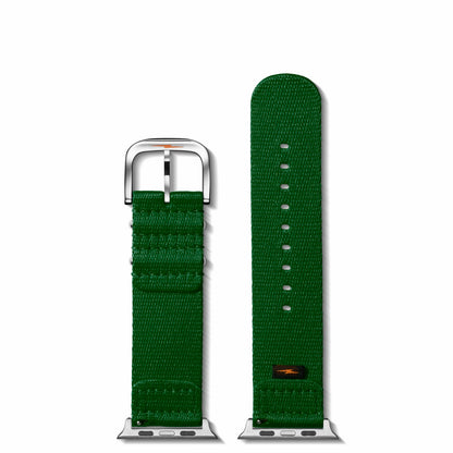 Shinola 24mm Green Split Nylon Apple Watch Strap - Green