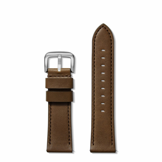 Shinola 24mm Dark Nut Brown Leather Watch Strap | Shinola