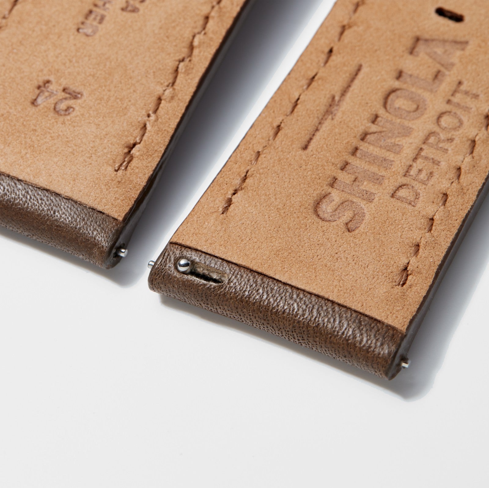 Shinola 24mm Dark Nut Brown Leather Watch Strap | Shinola