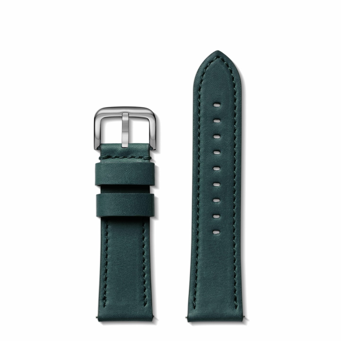 Shinola 24mm Evergreen Leather Watch Strap - Green
