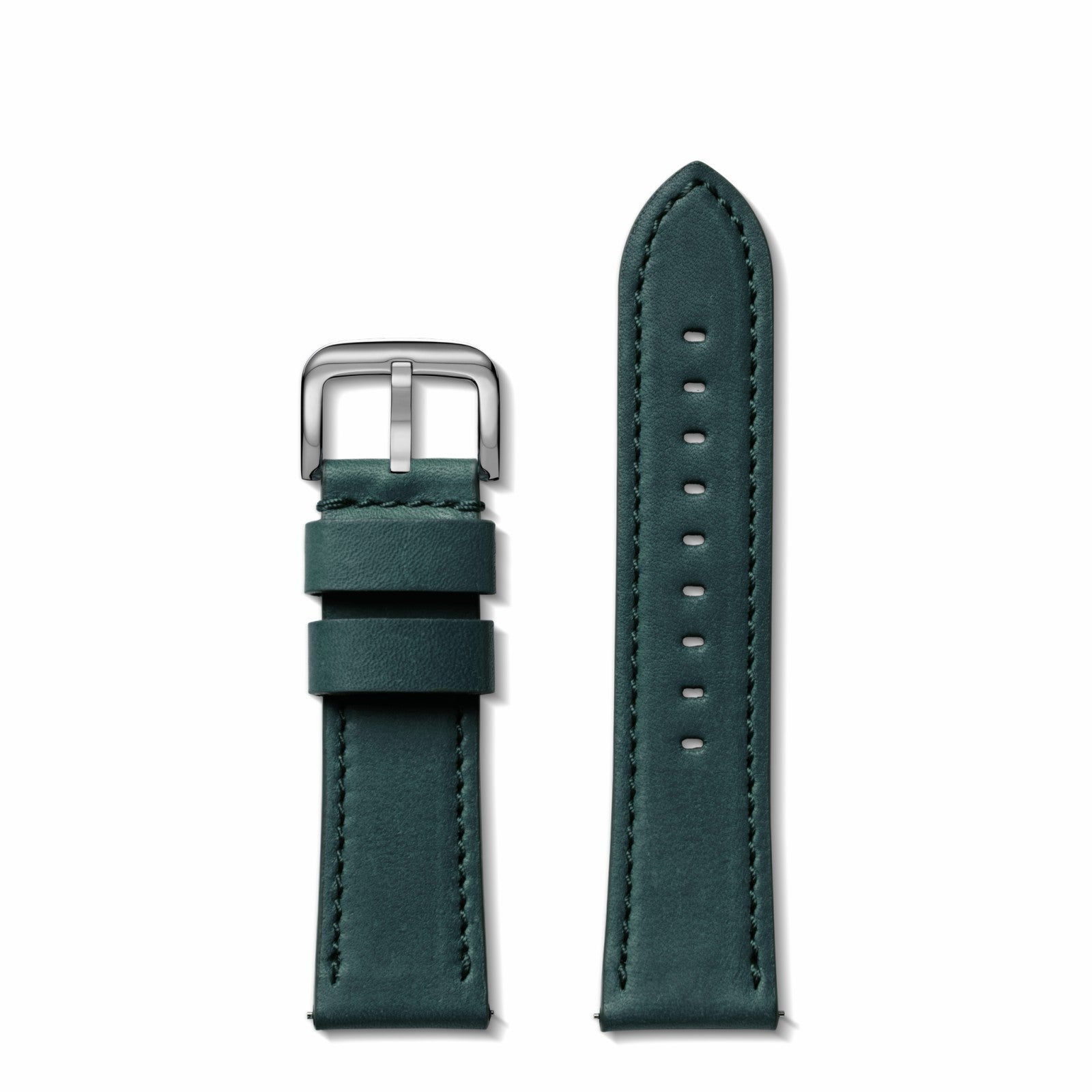 Shinola 24mm Evergreen Leather Watch Strap - Green
